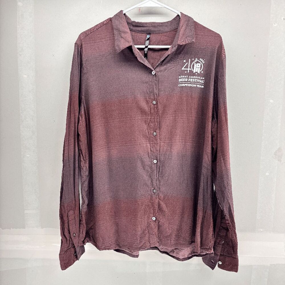 Kuhl Strata Long Sleeve Button Up Shirt Top Blouse Cinnamon Size XL GABF 2022